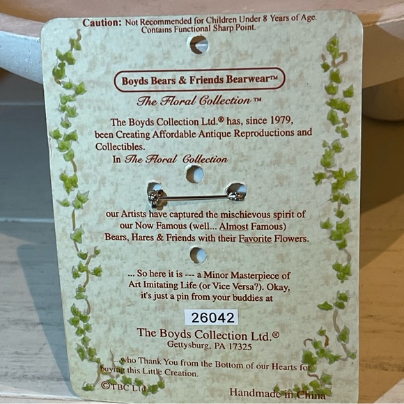 Boyd's Bears Bearwear Pin Floral Collection - Picture 3 of 9